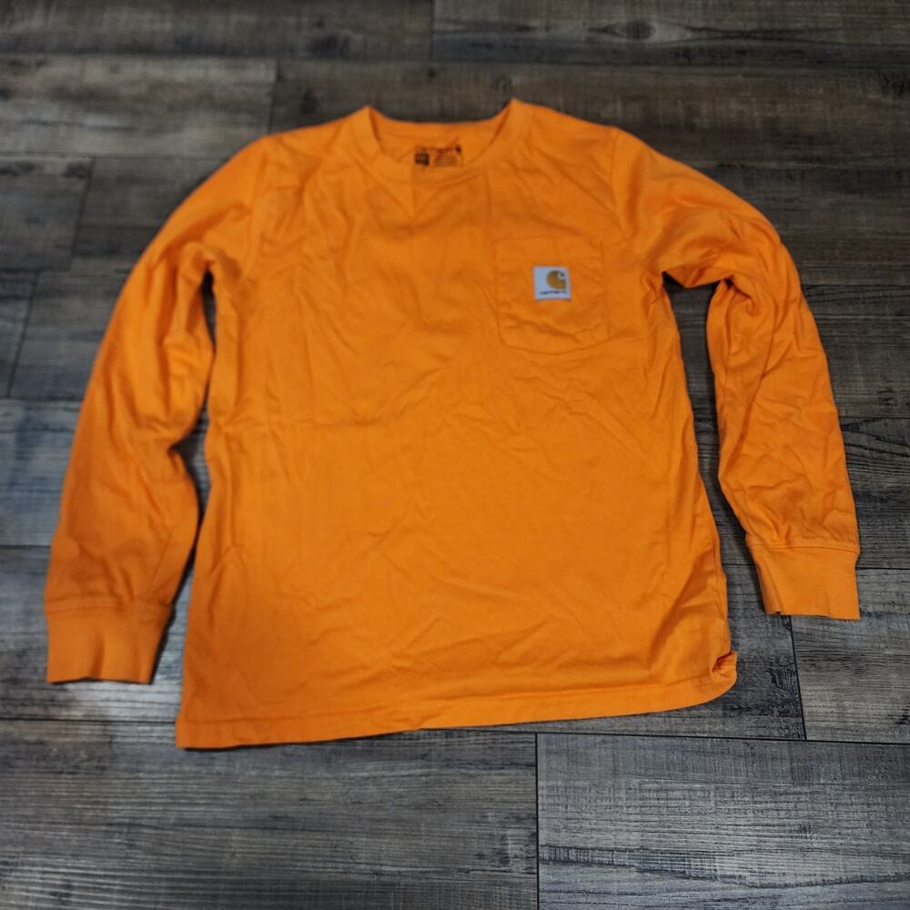 Carhartt orange Kids long sleeve T-Shirt size Medium 2656